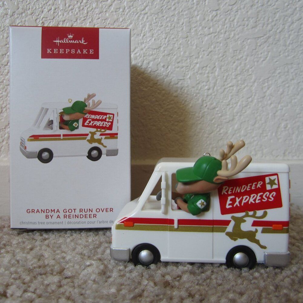 Grandma Got Run Over By a Reindeer 2023 Hallmark ornament w/ magic sound